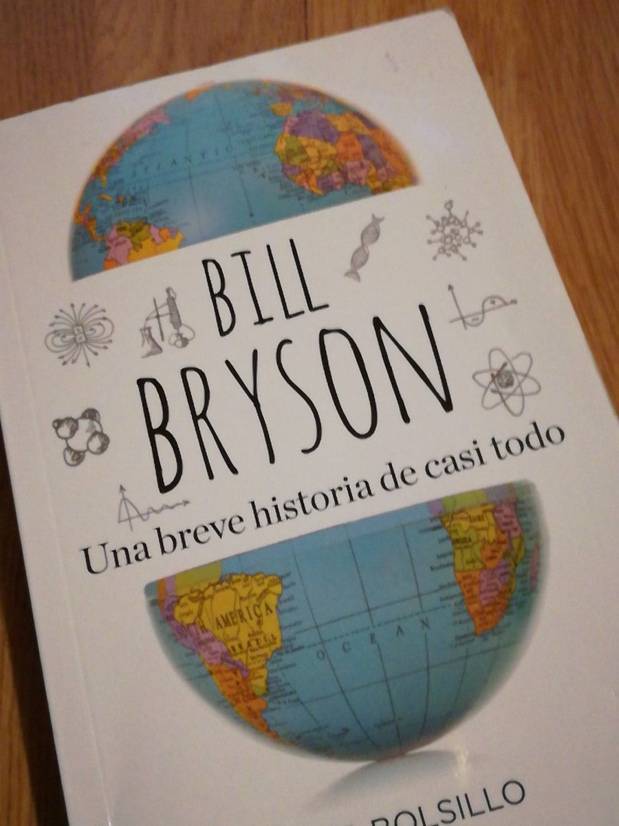 Y ya para terminar esta tanda #UnaBreveHistoriaDeCasiTodo de Bill Bryson, divulgación científica de la buena. En esta ocasión la recomendación es de @radioskylab_es (no todo van a ser tebeos)
