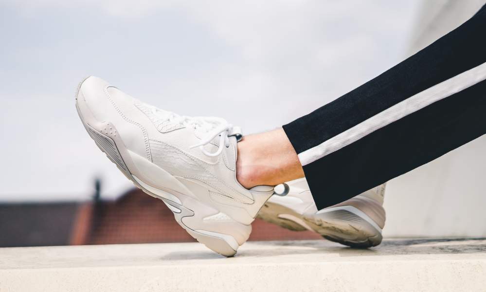 puma thunder desert on feet