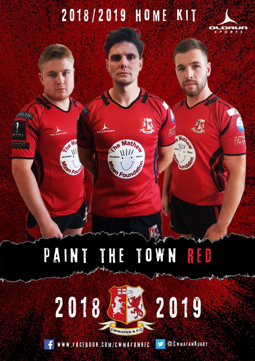 New 18/19 Home kit by @OlorunSports. Thanks to our Kit Sponsors:
The Mathew Mizen Foundation
Hawkins Thomas Chartered Financial Planners 
The Flower Box
FEI Foods
Celtic Chemicals
AC Plumbing &amp; Heating
Afan Transport Consultancy
J.D Marine
Beaches Chiropractors 
The Dainty Family