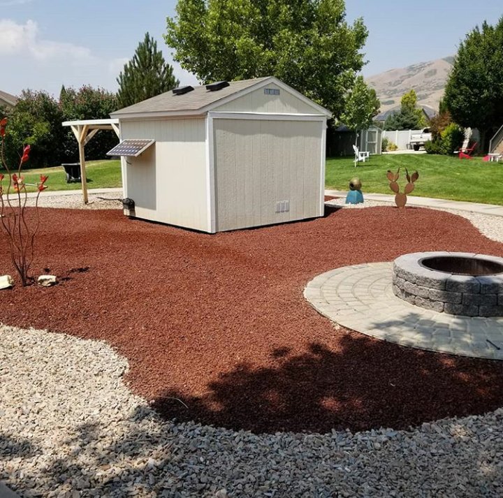 AmericanStone's tweet photo. Can you believe that results of this caliber were #DIY? Functional hangout spot for one hardworking Lehi, Utah, family!
#summerproject #naturalstone #usenaturalstone #lava #redlava #decorativegravel #gravel #backyardfirepit #xeriscape #hardwork #AmericanStoneLehi https://t.co/PZ8ApwupbQ