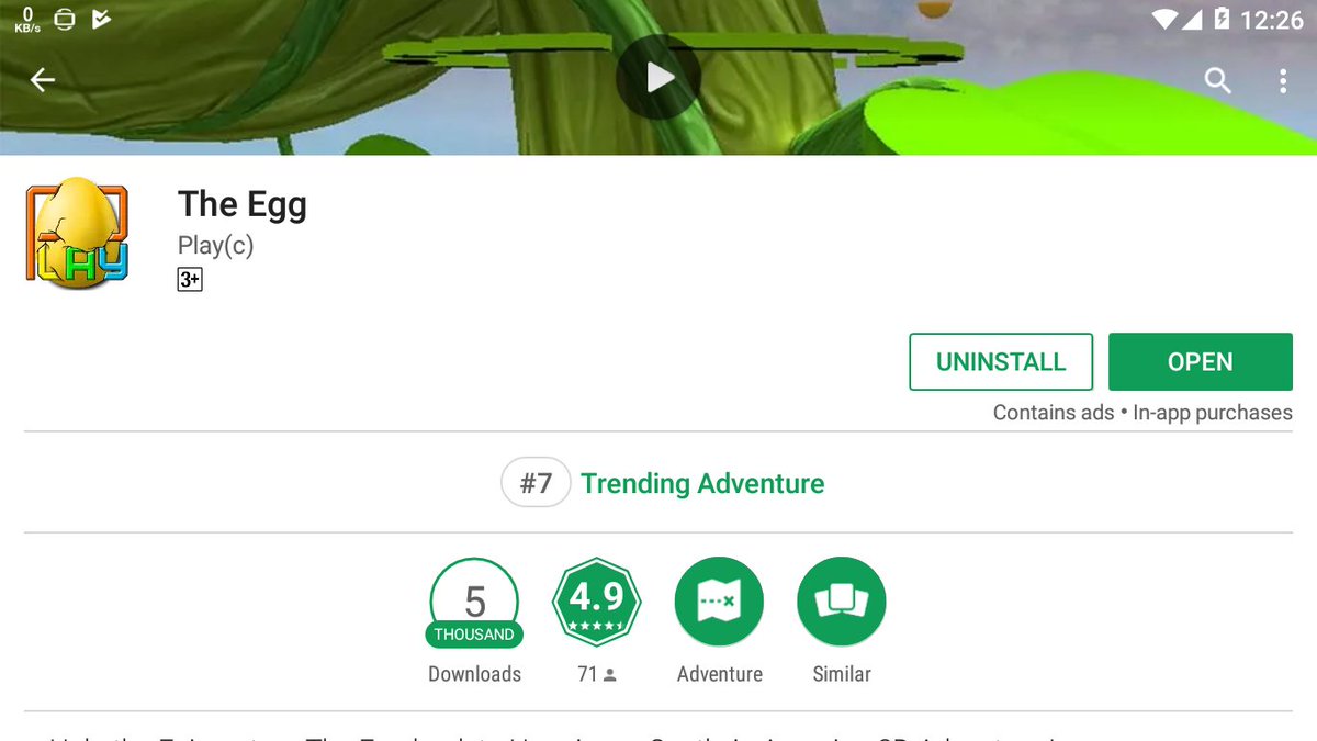 __TheEgg__'s tweet photo. #TheEgg is now #trending...
#7 in #adventure #games 
____
Install The Egg now | https://t.co/v81VGSd1Ld
____
#lowpoly #gamedev #indiedev #indiewatch #trending #trendingnow #androidgame #trendinggames #videogames #trendingtopics #androidgames #gamedesign #mobilegame #trendingnews https://t.co/0az6almRy3