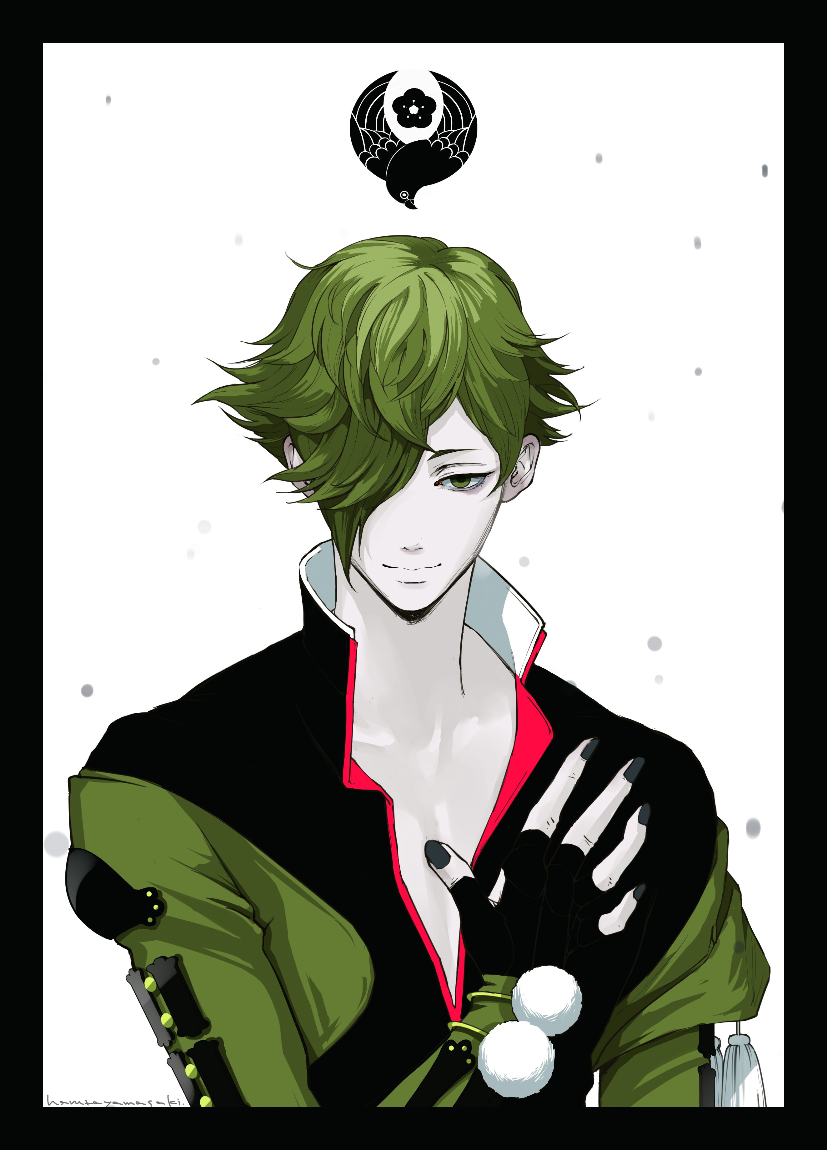 山崎ハルタ Haruta Yamasaki うちの上司は見た目がいい ３巻発売中 Auf Twitter 去年 鶯丸アンソロ Ugillu Antholo に寄稿させて頂いたイラスト 季節は冬で 雪の中佇む鶯丸です 鶯丸イラストアンソロジー鶯神楽 T Co Mb1c48cmtu Twitter