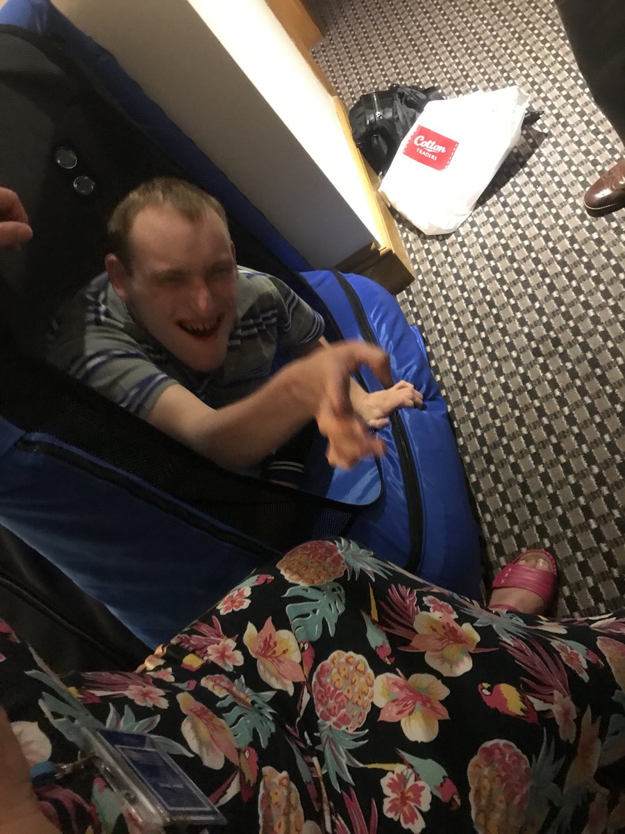 Hannarrrb89's tweet photo. Tucked up in bed, j is trialling a Urzone bed while we’re here, looking forward to the next couple of days, as long as he eventually goes to sleep! #2018angelmanconf https://t.co/nxH05W7LCL
