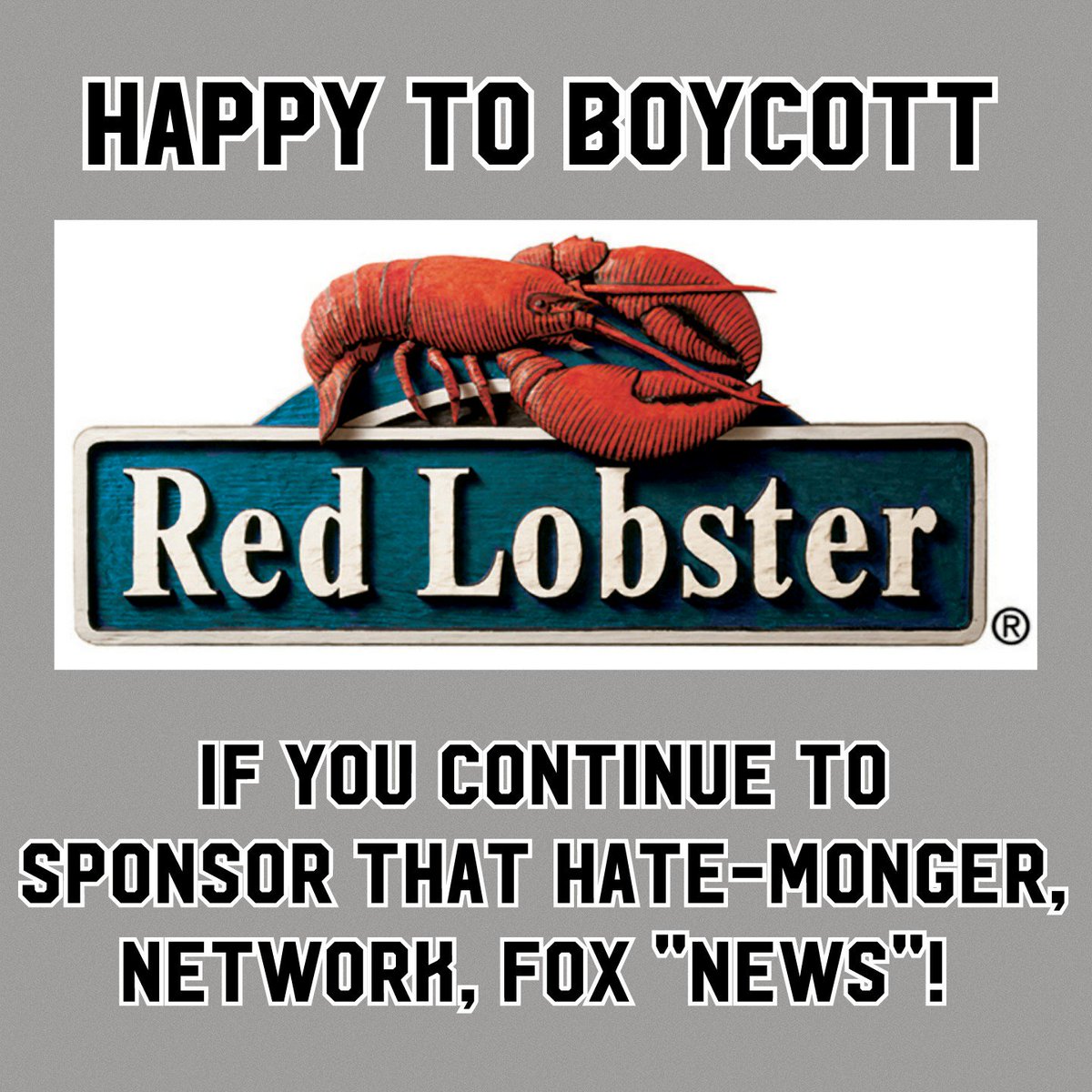 tweetMalena's tweet photo. #boycottingraham #boycottfox #boycottfoxadvertisers #boycottcrest @redlobster #boycottmcdonalds @crest @Amway @sleepnumber #boycottsleepnumber @LensCrafters #boycottlenscrafters #redlobster https://t.co/IzxZwwmUt6