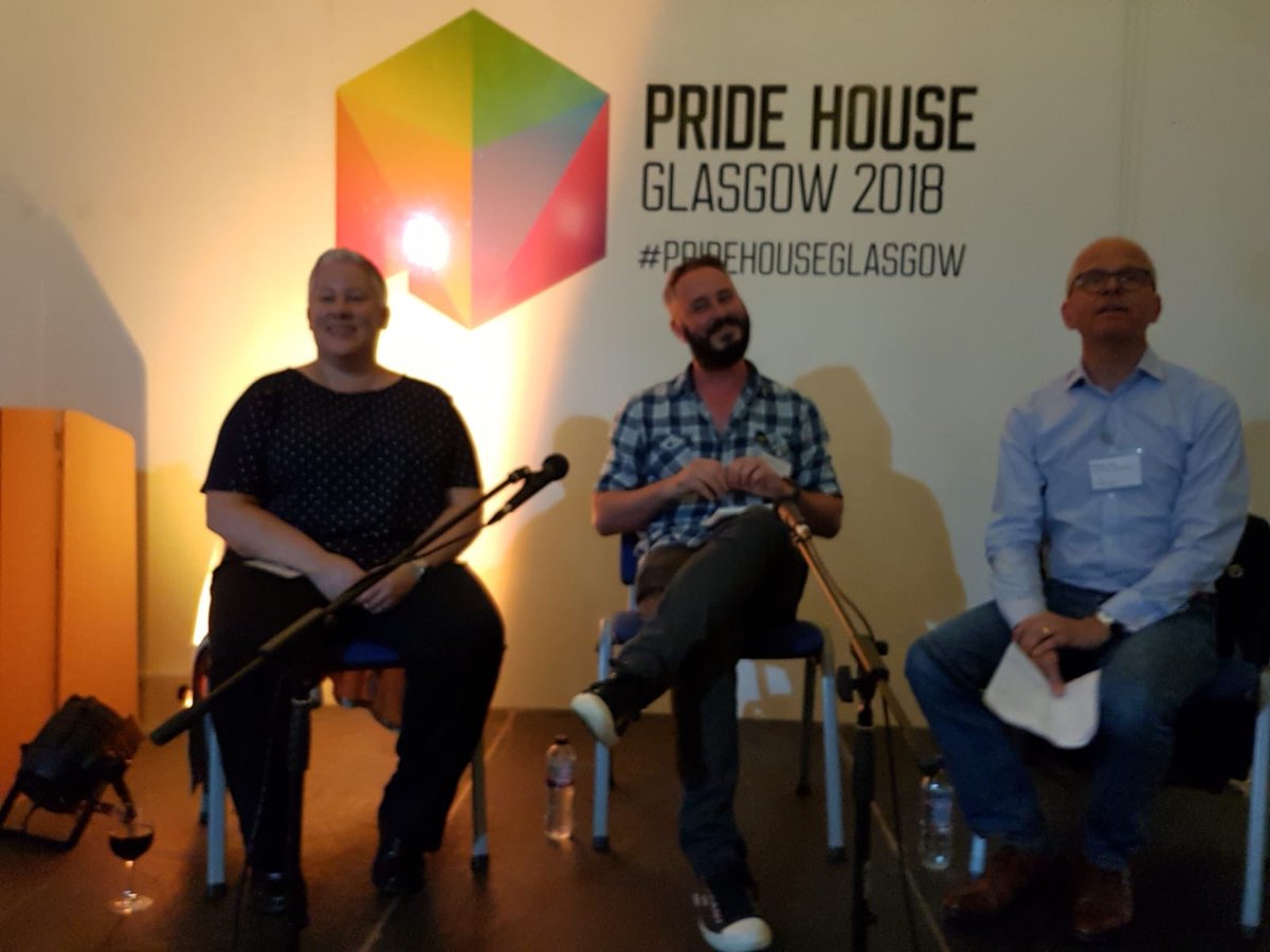 Great event tonight at #PrideHouseGlasgow with @AmnestyScotland @enterprisecares hearing from @_PaulDaly about the GRA and activism for trans people. Wonderful to meet existing and new friends