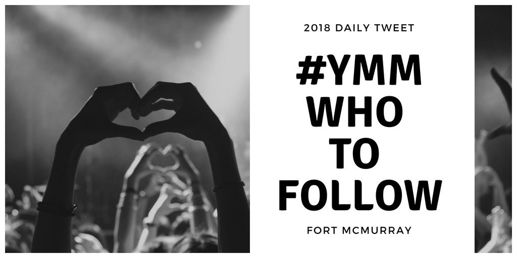Hello Fort Mcmurray!
Here are some of the #YMM #fortmcmurray accounts you can follow:
<a href="/FMUrbanMarket/">FM Urban Market</a>  <a href="/ShawTVFortMc/">ShawTVFortMcMurray</a> <a href="/FMSPCA/">Fort McMurray SPCA</a> <a href="/wf_fortmcmurray/">WX Fort McMurray</a> <a href="/FMsantasanon/">Santas Anonymous Fort McMurray</a> <a href="/smillardcpa/">S. Millard Chartered Professional Accountant</a> <a href="/FortMacToday/">Fort McMurray Today</a> <a href="/1005CRUZFM/">100.5 Cruz FM</a> @DMLB724 @WBFoodBank <a href="/Country933/">Country93</a> 
Tomorrow we'll tweet more