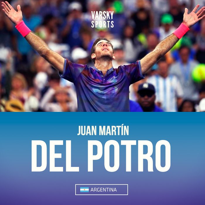VSportsTM's tweet photo. Tres años después de amagar con el retiro, se abraza al Nº 3 del ranking. Retroceder, nunca. Rendirse, jamás. Felicitaciones, @delpotrojuan. Tu esfuerzo traza un legado imborrable sobre superación y determinación. https://t.co/V5IsKql03l