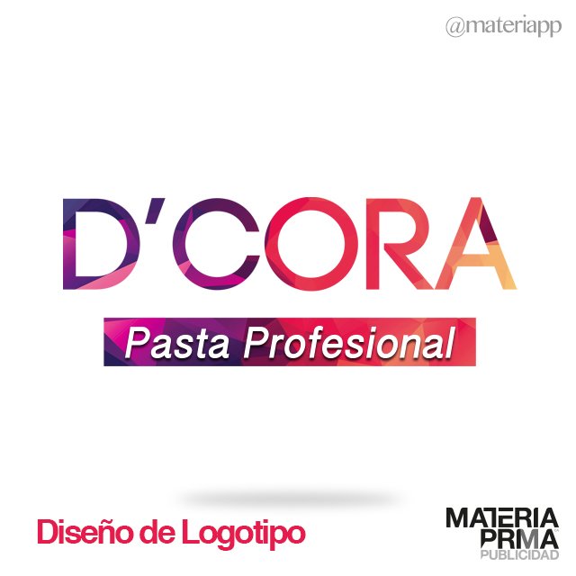 materiapp's tweet photo. Nuevo diseño de #Logotipo para la marca de Pasta Profesional "D'Cora" creada por nuestros amigos de @ceramipego #Diseño #DCora https://t.co/NX7ecAKYVl