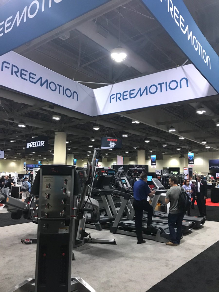 Having a great time at #canfitpro! Come by and see us! #freemotion #commercialfitness #dualcablecross