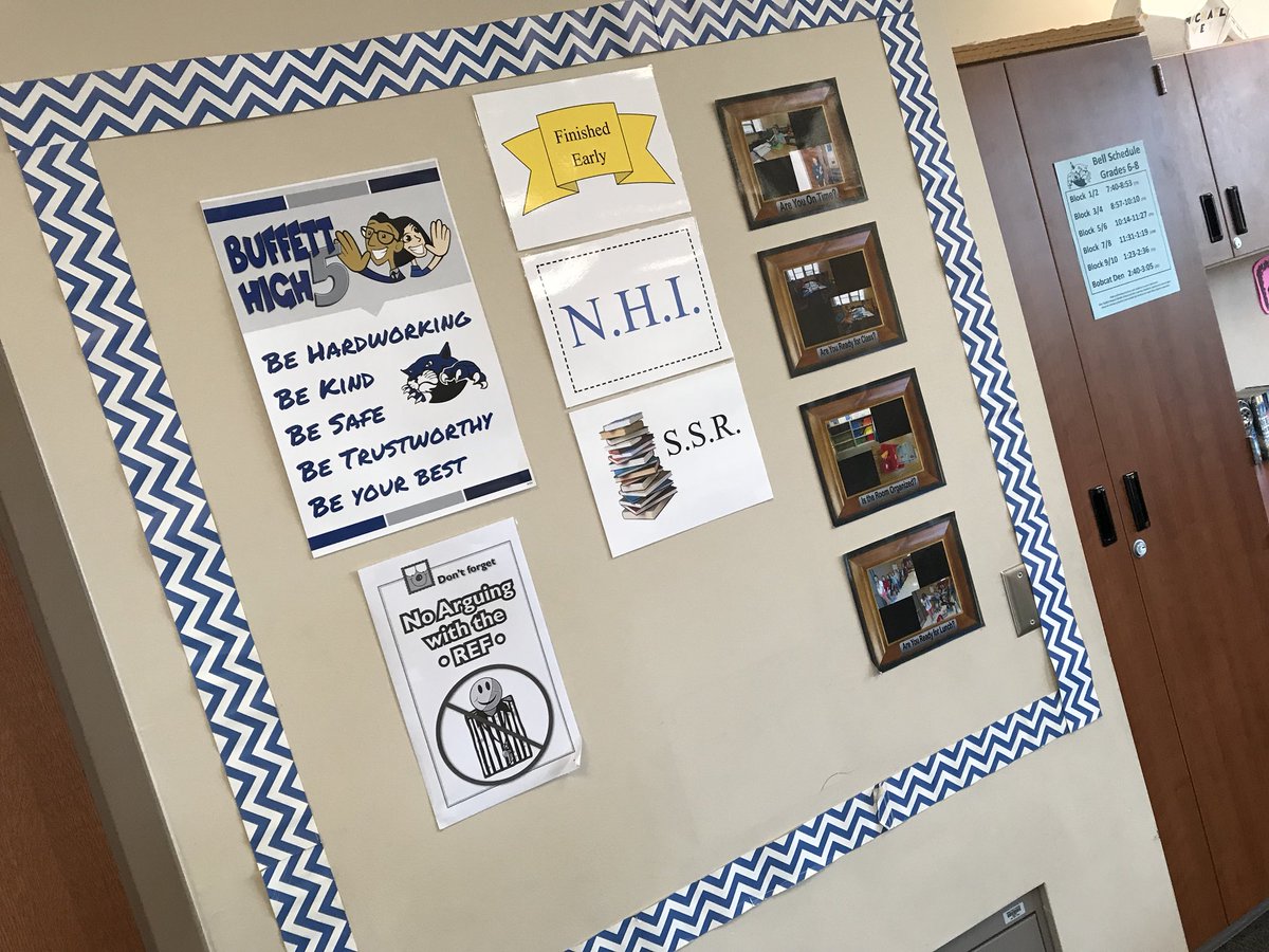 OPS_Buffett's tweet photo. #WeAreBuffett teachers going the extra mile to make our students feel welcome. #studentsnotice #BeHardworking #BeYourBest https://t.co/E3ZhMjnETy