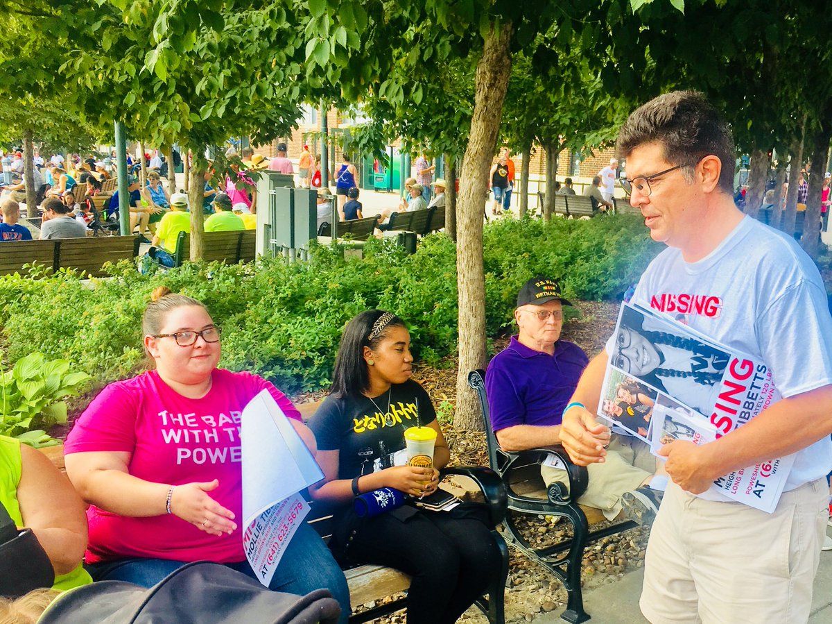 Janel Klein (@janelklein) on Twitter photo Rob Tibbetts hands out flyers at the <a href="/IowaStateFair/">Iowa State Fair</a> with a photo of his missing daughter, #MollieTibbetts. Mollie, a 20 year old <a href="/uiowa/">University of Iowa</a> student, vanished from her hometown of Brooklyn, Iowa July 28 and hasn’t been seen since. Rob Tibbetts hands out flyers at the <a href="/IowaStateFair/">Iowa State Fair</a> with a photo of his missing daughter, #MollieTibbetts. Mollie, a 20 year old <a href="/uiowa/">University of Iowa</a> student, vanished from her hometown of Brooklyn, Iowa July 28 and hasn’t been seen since.