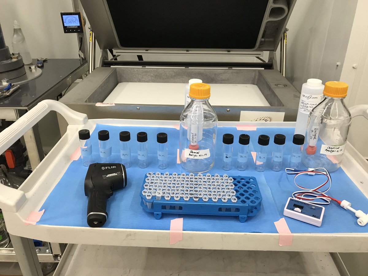 BioLargoWater's tweet image. Ready. Set. Go! 
Our usual sampling tray all ready before a run. #blgo #wastewater