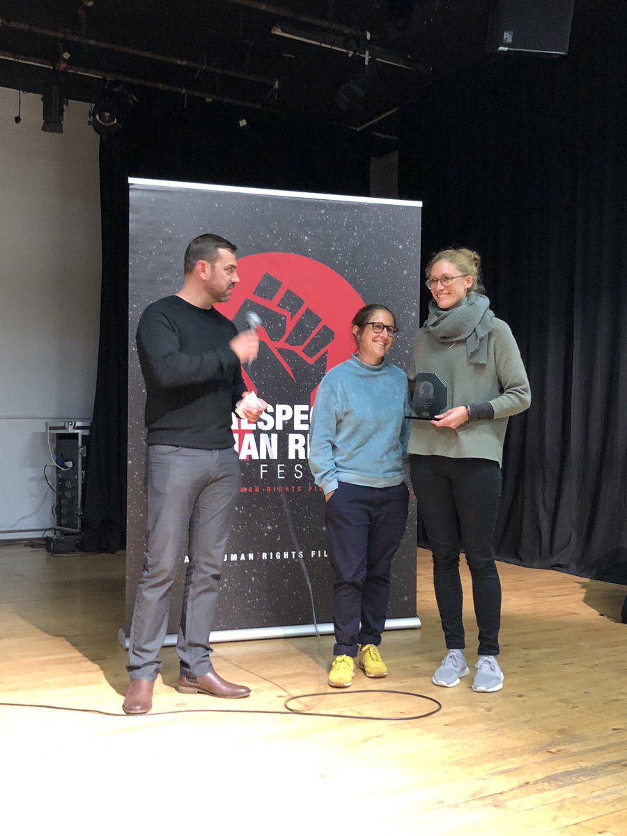 Respectfilmfest's tweet photo. ‘Best Short Film Documentary’ awarded to ‘Being Okey: When Love is treated like a crime’ directed by Nina Oppliger, Nadia Lanfranchi and Corinne Pfister! #RespectFilmFest https://t.co/YnZJ4nAgvJ