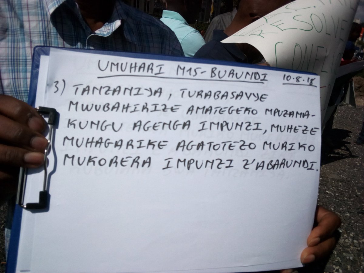 M15Burundi's tweet photo. 2.Umuhari w'urwaruka rwiyamirije ikiringo ca 3 ca Nkurunziza uriyamirije wivuye inyuma agatotezo igihugu ca Tanzaniya kiriko gikorera impunzi z'Abarundi zahungiye kubutaka bwayo. https://t.co/WKmaTCDV8W