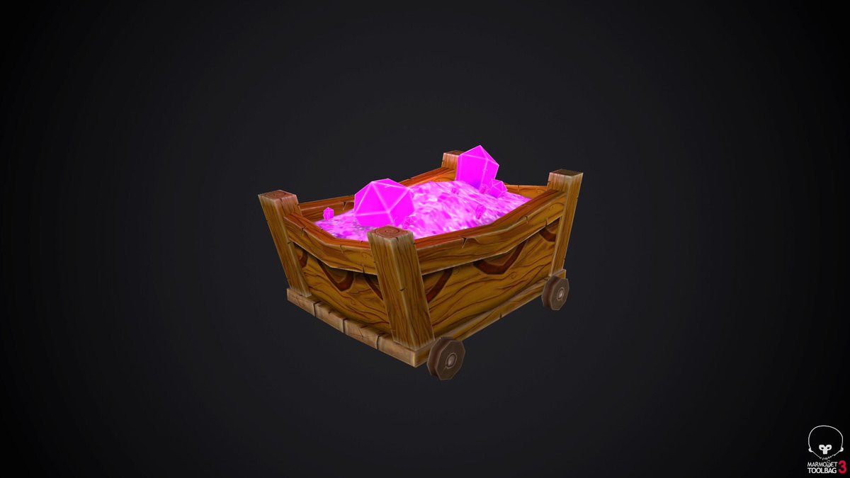 lukewestart's tweet photo. Who’s played Crusaders of Light? This little mine cart prop was inspired from the magical crystal areas in the game. This is my interpretation of their style. #gameart #crusadersoflight #neteasegames #3dart #assets #props #3dmodeling https://t.co/UrtrKxajQZ