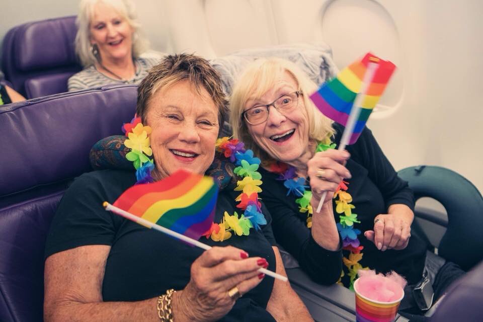 wow_air's tweet photo. WOW is proud! 🏳️‍🌈
 
We love Reykjavík Pride and to celebrate diversity in all its colorful glory we gave our fabulous guests some proper rainbow-colored treats on board TF-GAY to San Francisco 🍭🦄✨

Happy pride week! 🥂
#lovewins #prideweek https://t.co/j5teHFjQdU