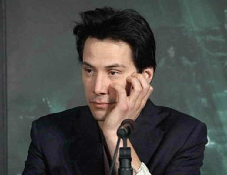 keanuthings's tweet photo. keanu reeves bored out of his mind https://t.co/zrekNwzrYI