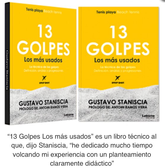 BEACH TENNIS - Libro: 13 GOLPES LOS MÁS USADOS.
#13golpes #bt202020 #beachtennis #tenisplaya <a href="/GusStaniscia/">Gustavo Staniscia</a> <a href="/trecegolpes1/">13GOLPES</a> 
1º en castellano en el mundo - Nota completa. 2018
 elperiodistadetresarroyos.com/el-libro-de-ar…