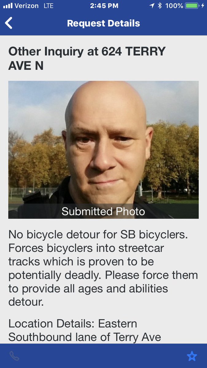 GlenBikes's tweet image. That’s probably not what @seattledot meant by “Add Photo” in the #FindItFixIt app, is it?  ¯\_(ツ)_/¯