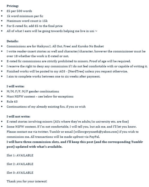 _GrumpyTree's tweet image. Writing commissions now open! Please message me here or on my Tumblr (link in bio) if you're interested! ❤❤