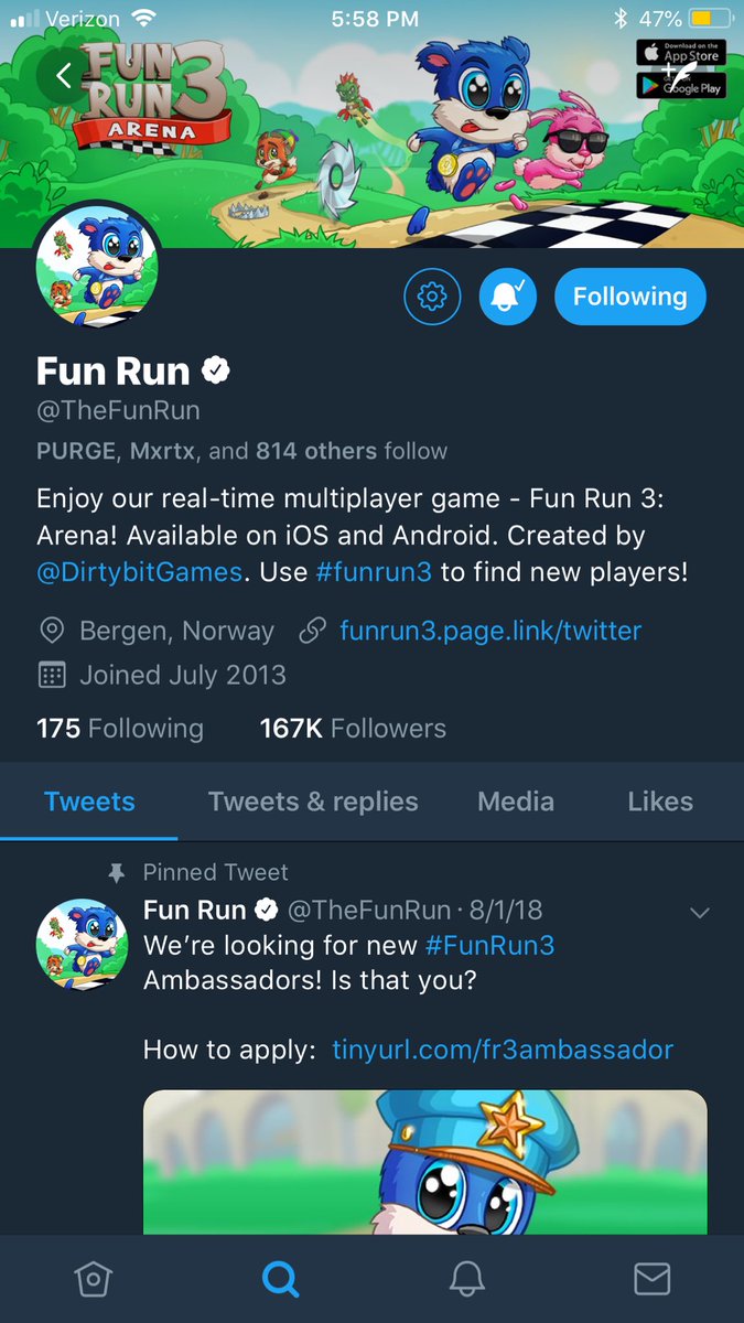 V1B3Z4DAYZ's tweet photo. Even if you follow @TheFunRun on social media, you should turn on post notifications so you know when they post about updates, giveaways, and more!! #FunRunTip https://t.co/zTUiDjgUc1