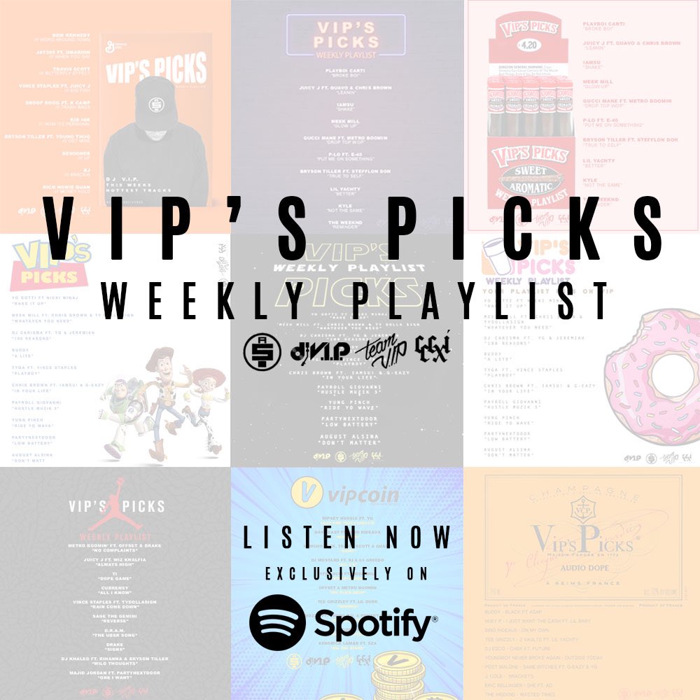 djvip510's tweet photo. #VIPsPicks is now exclusively on @Spotify! Take a listen &amp; follow/like/share:  https://t.co/7sVnLg83Rv https://t.co/99RDU9FWxL