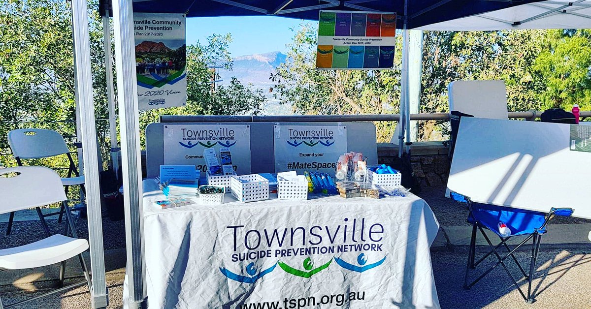 TownsvilleSPN's tweet photo. Come say Hello 😊 ! join hundreds of #Townsville locals walking for #SuicidePrevention @ #HitTheHill2018 thanks to @hittownsville in support of @Mates4Mates Expand your #MateSpace !! https://t.co/DspNsmaZUX