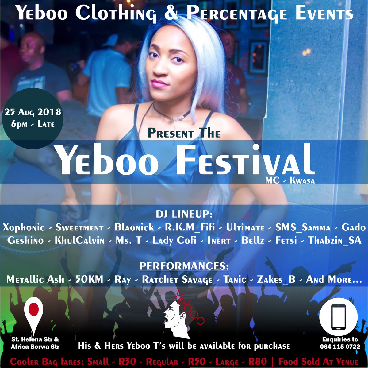 KhulCalvin's tweet photo. #Tembisa is the place to be this 25th of August for the #Yeboo1stAnnualFestival with Gauteng's finest DJ's 

Designs by yours truly... #KhulDesigns
CC @Yeboo_ https://t.co/O9SWa3uB6z