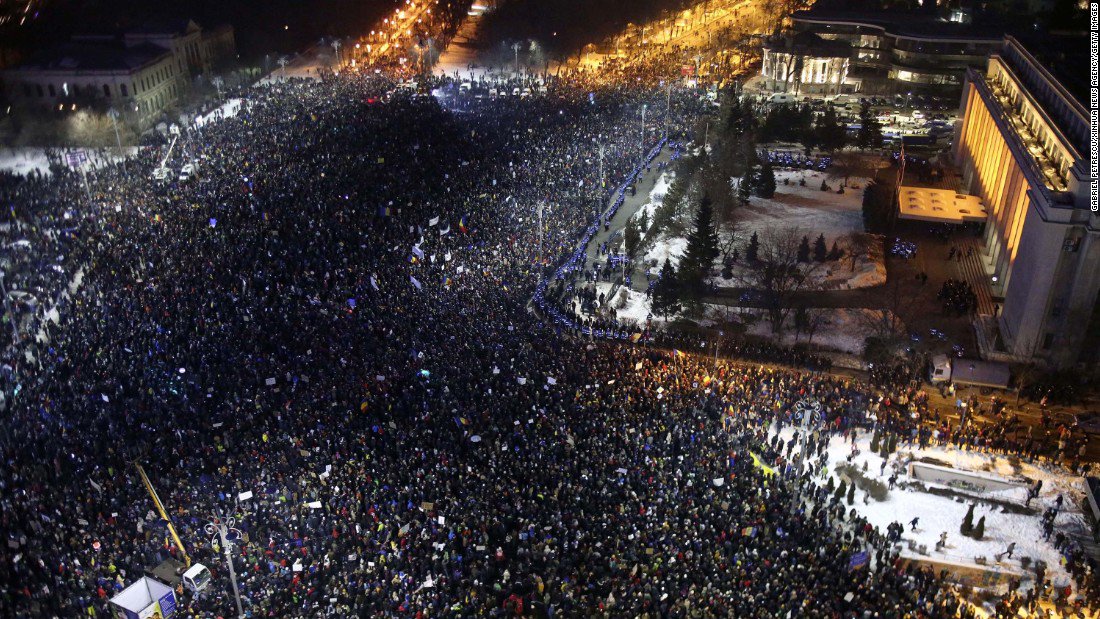 Протесты в Румынии 