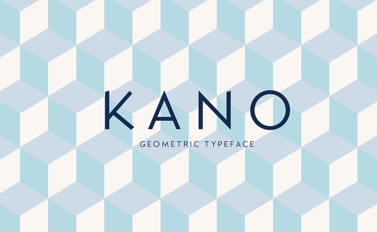 notesondesign's tweet photo. Free Font Friday! For an esoteric yet contemporary look, try Kano, a geometric sans serif. #FreebieFriday #fonts https://t.co/WAhTdP7naU https://t.co/sELUY4cW5K