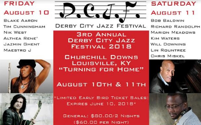 Sherlenemediapr's tweet photo. PICK6: @Sherlenemediapr Pick of things to do this weekend its the 3rd Annual Derby City Jazz Festival at @ChurchillDowns #Pick6 for @whas11 #The411 #Louisville #Sherlene'sShoutout https://t.co/r4uUQZzaN0
