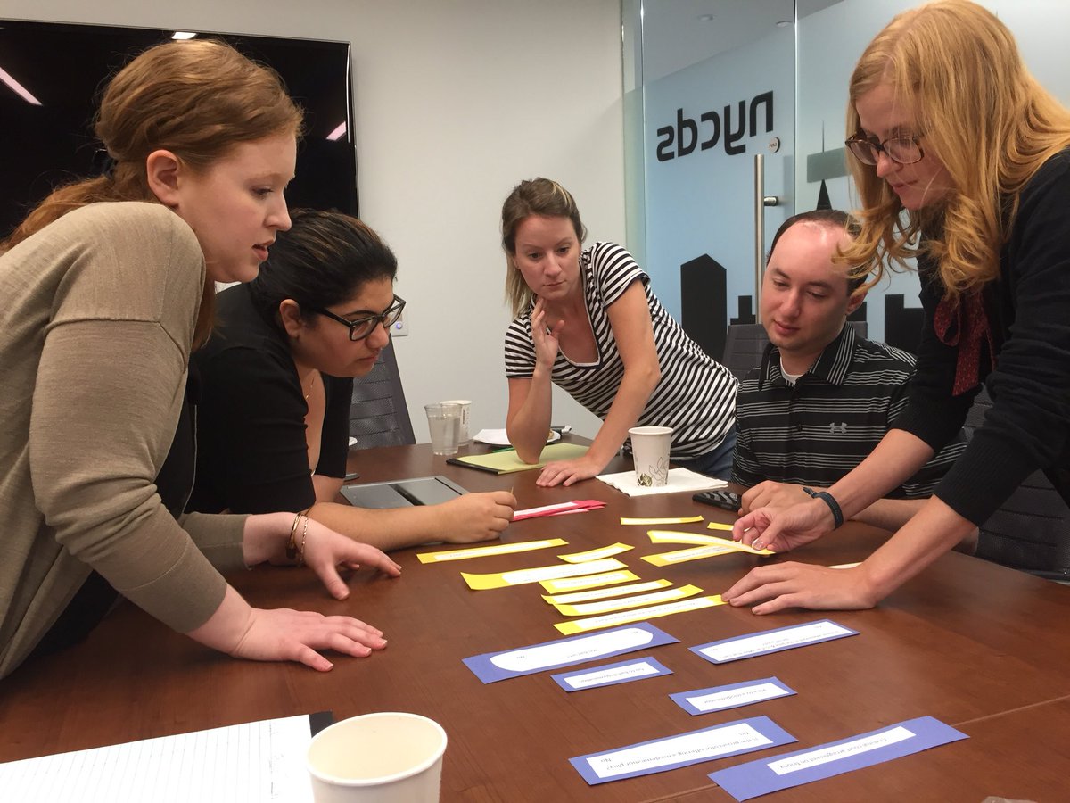 RJLunn's tweet photo. Not to brag but I got to start my week watching lawyers play a collaborative game I designed to teach path of a felony case and end it with an office wide ice cream social. Pleased with this new gig at #NYCDS https://t.co/5uvnsoUEpZ