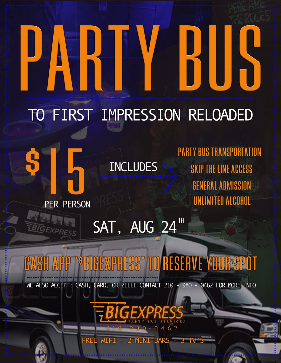 ⚠️#FirstImpressionReloaded IS ONLY 1️⃣5️⃣ DAYS AWAY⚠️

Checklist 📝:
•The Livest DJs in SA @DJJayyRedd @DjYungTROY ✅
•Alamo City Greeks Pulling Up ✅
•Party Bus @bigexpress__ ✅
•Free Alcohol 😈✅

DON’T WAIT TICKETS ARE ONLY $5
firstimpressionreloaded.eventbrite.com

#UTSA22 #UTSA