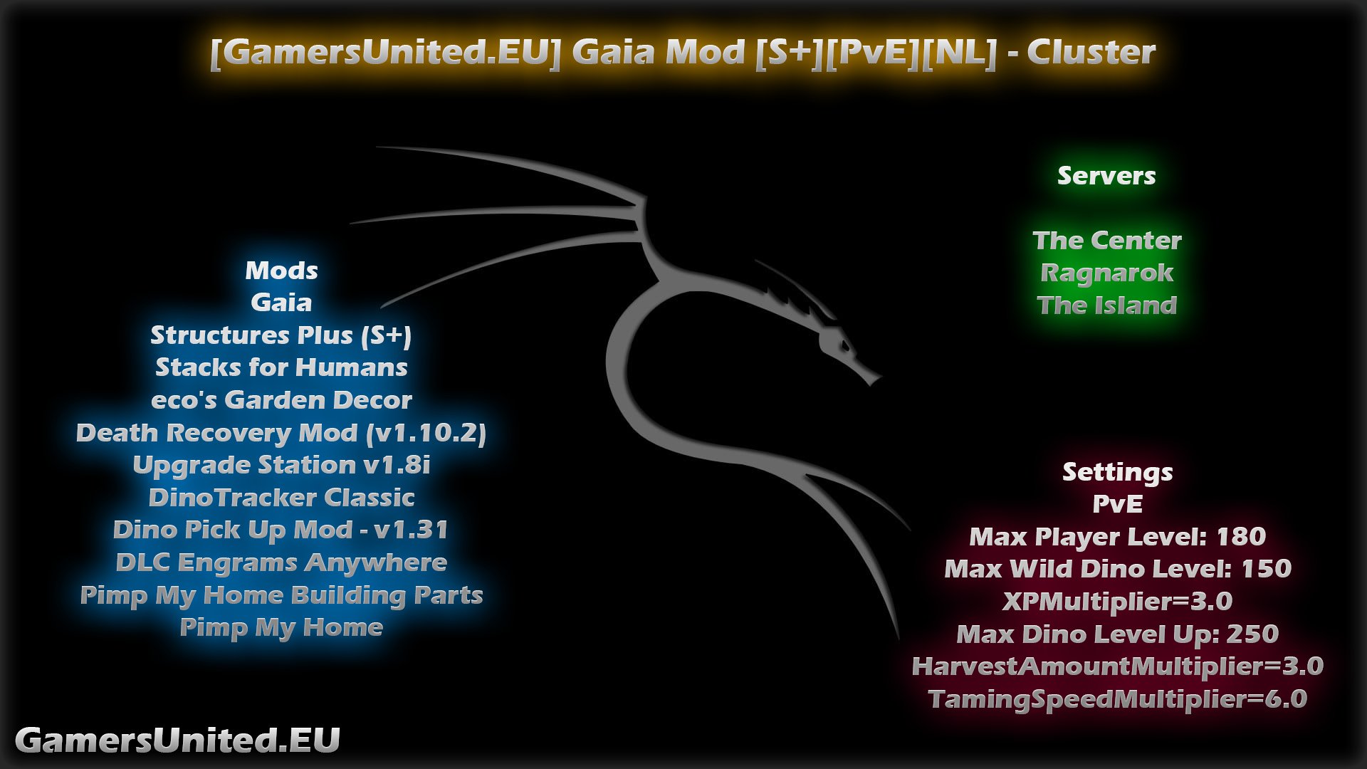 Pve Cluster Gamersunited Eu Gaia Mod S Pve Nl Eu Server Advertisements Ark Official Community Forums