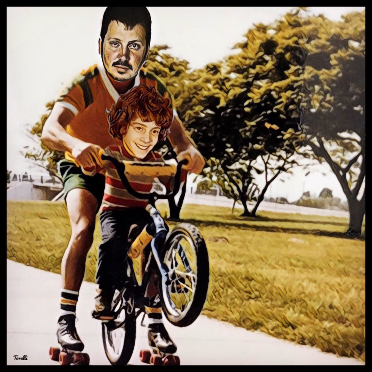 SteveTorelli's tweet photo. @AnthonyCumiacm @LandauDave #YoungDave #YoungAnt #mugshotart #picrequest #bikeride #rollerskating #compoundmedia https://t.co/OUOsrZB4oy