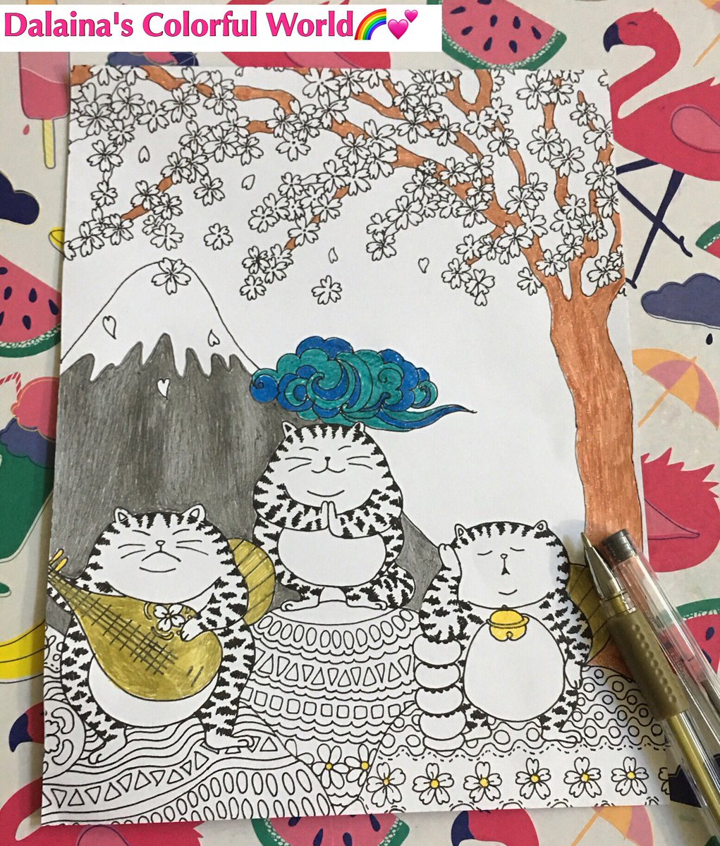 bonbonsandbooks's tweet image. #Currentproject from the #adultcoloringbook #AMillionCats by #LuluMayo #adultcoloring #coloringpages #coloringtherapy #dalainascolorfulworld 🌈💕