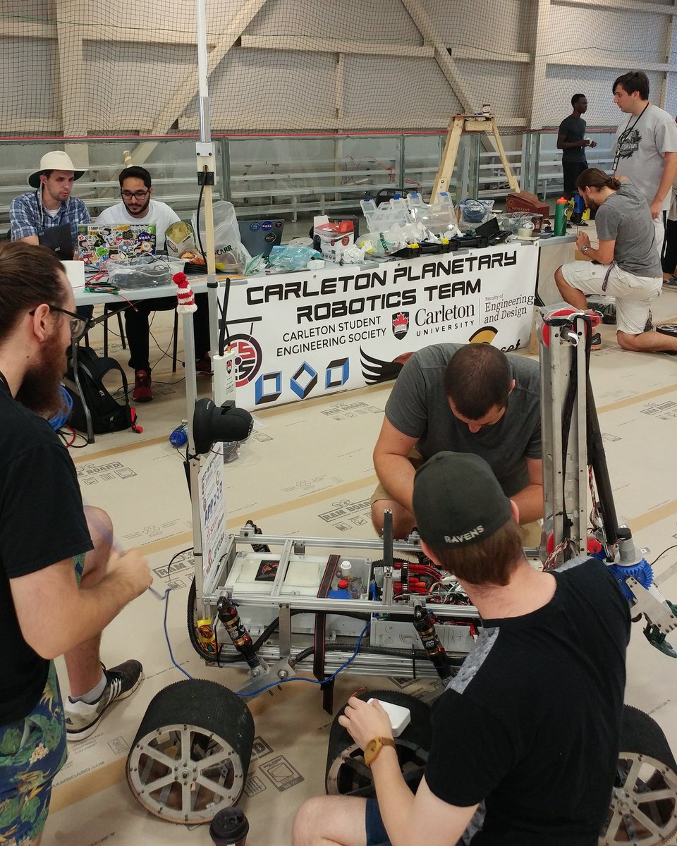 CUSpaceRobotics's tweet image. The rover is built and final testing is underway ahead of the 2018 Canadian International Rover Challenge officially starting.
We're enjoying the A/C inside CIRC Central thanks to the support of @ProtocaseInc!