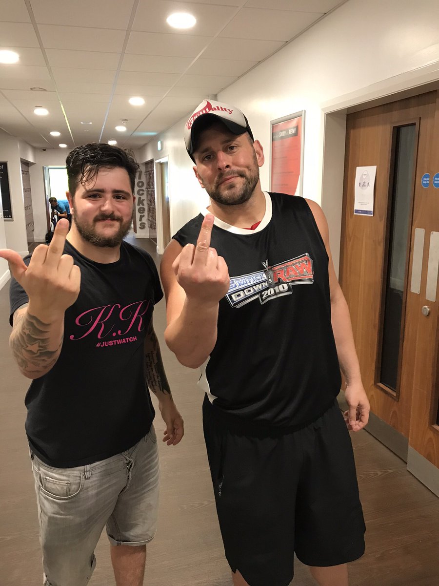 kaidenkingSSW's tweet photo. Got to tag beside this man in one of my last matches! Great way to go out and thanks for the fun match @ColtCabana https://t.co/YnAisQlYJc