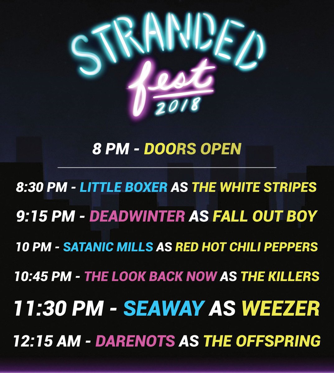 StrandedToronto's tweet image. ✨STRANDED FEST IS TONIGHT!✨

Tickets will be available at the door and here's tonight's schedule!

Get ready to party!!!