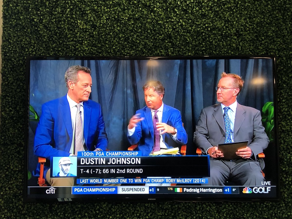 Travgrahamtrav's tweet photo. When did Live from the PGA Championship become #BetweenTwoFerns with @david59duval @RichLernerGC @chambleebrandel @GolfChannel https://t.co/5wPOZksp1J