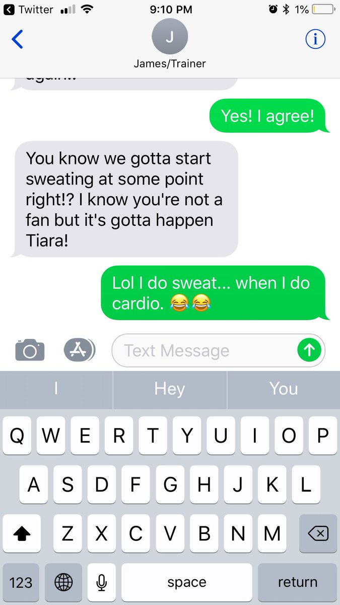 _TiaraRaquel's tweet image. - When your trainer tries to put some bass in his tone through text.  Callin’ a G her government and what not! #IHateSweating #ItsDisrespectful 😅🙅🏽‍♀️