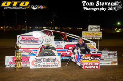HenryExhaust's tweet photo. Haven't tweeted in a while but a huge win this past week @Merrittville in @SuperDIRTcar for Ryan Suscie in the big block tour race with w16 power! Super cool to see! Thanks for letting us help power that @bicknellracing to victory lane! https://t.co/0pQrbBGzwL