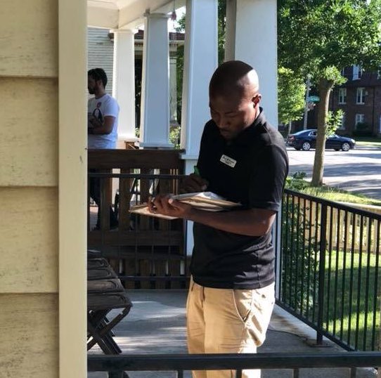 RickBanksforWI's tweet photo. Always a pleasure to be out knocking doors to start #GOTV #BankOnRick #16thDistrict https://t.co/5MyrPmKpCC