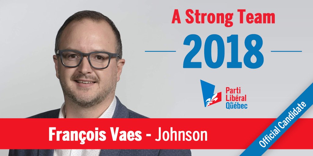 LiberalQuebec's tweet photo. #AStrongTeam - #UneÉquipeSolide
Learn more about François Vaes, his life, his interests, his professional background and his political commitment to Quebec. ➤➤ https://t.co/ilQlVx8EP7
Follow him on Twitter : @francoisvaes
#Qc2018 #Johnson #PLQ https://t.co/3IkUl2d3Sx