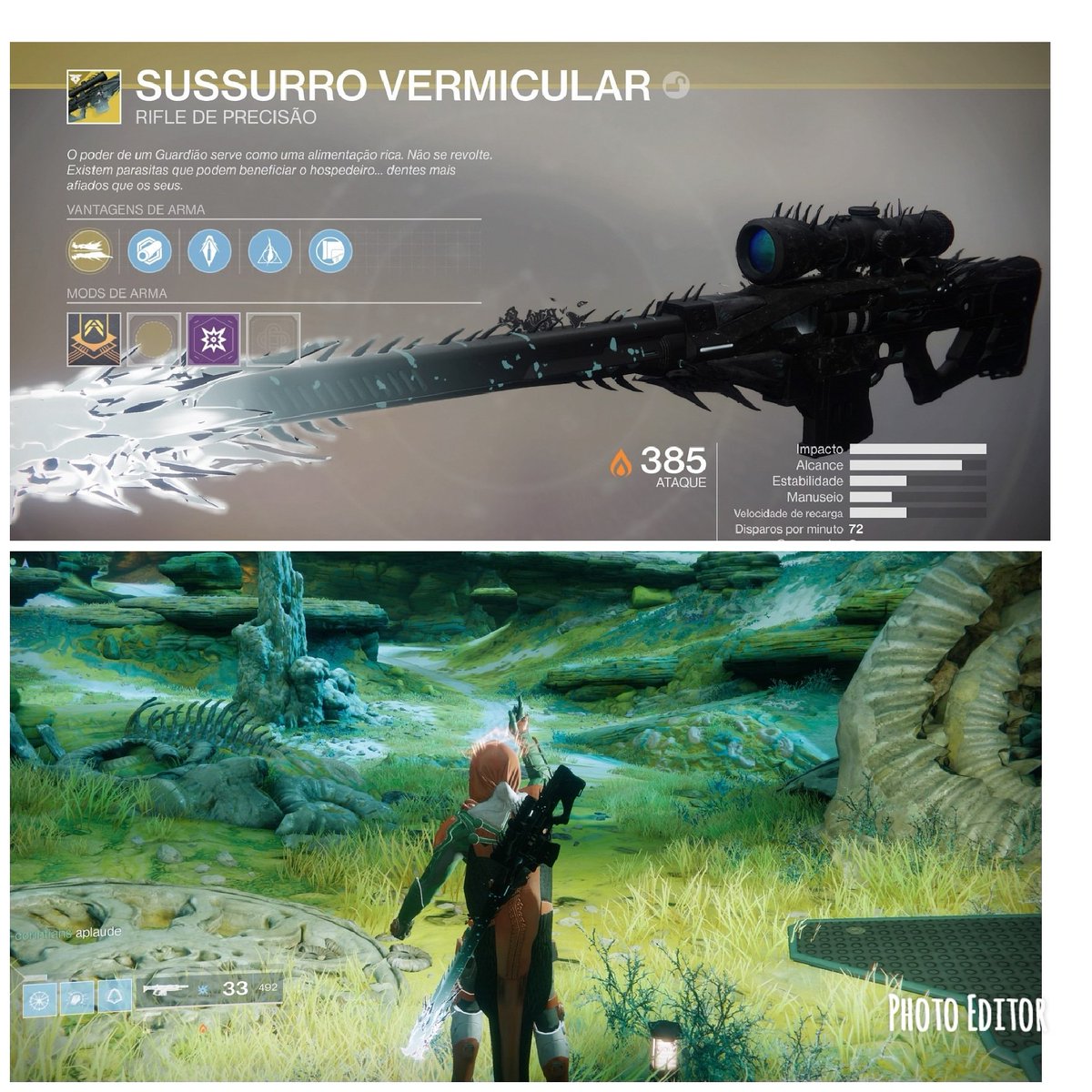 Mais uma conquista hoje pelo clã Budega. .... Sussurro Vermicular (rifle de precisão) 😍 😍 😍 #ps4 #sonyps4 #Destiny2 #hunter #caçador #titan #bungie #bungiedestiny #arcano #destinythegame #novamonarquia #xur #xurvoltacomaspesadas #osrenegados #raidleviata #imperadorcallus