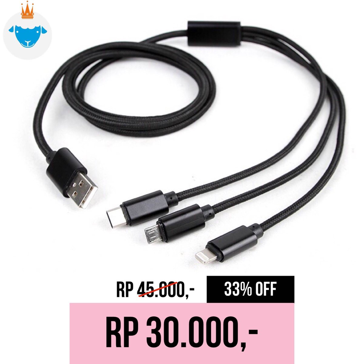 Hanya Rp. 30.000,-
TRIO CABLE BLACK
Questions &amp; order?
LINE: <a href="/PAROPAROSHOP/">PAROPAROshop.com</a> (pake @ yaa)
Whatsapp : 082190276616
Fast order:
paroparoshop.com
