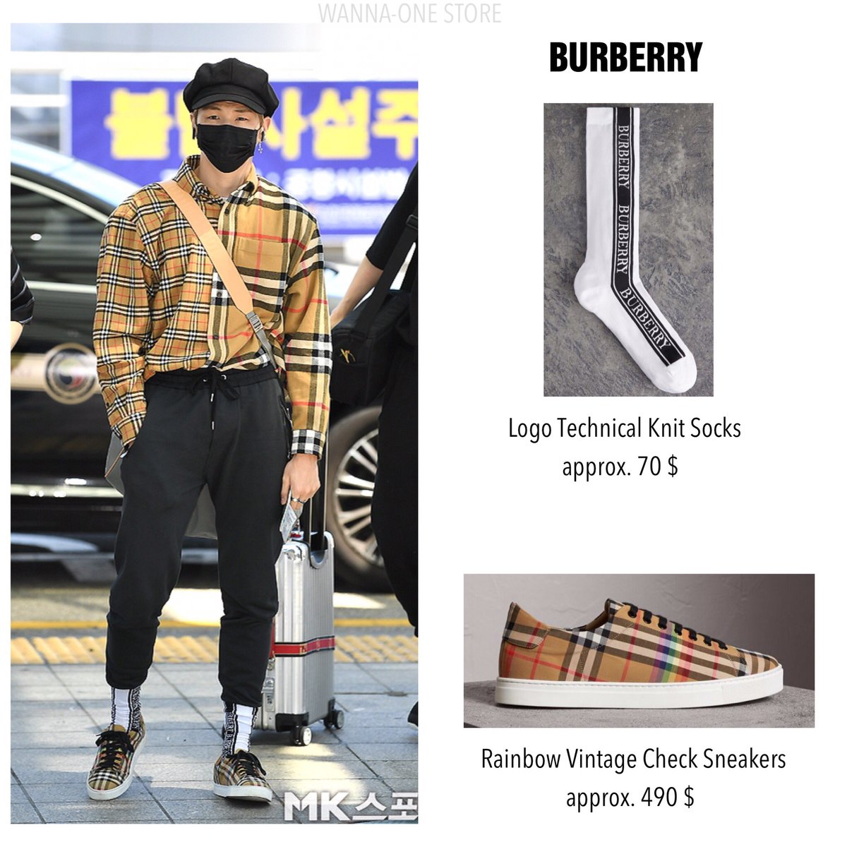 burberry rainbow vintage check sneakers