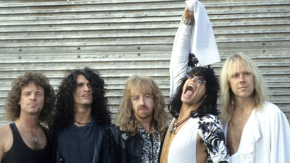 Aerosmith at 'Monsters of Rock' Festival 1992 in Donington, England on Aug. 23, 1992. (Rudi Keuntje/Future Image/WENN.com)