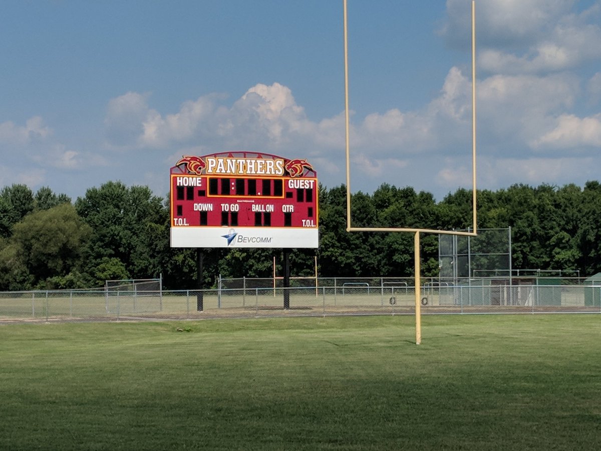 MSHSPI's tweet photo. New scoreboard looks great. Big thank you to Bevcomm for the support. #PIPanthers https://t.co/5CLd5zEYoB