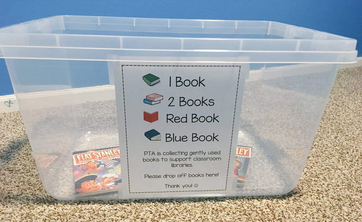 PTA Book Drive to help teachers build and grow their classroom libraries! 📖 📚 #filltheshelves <a href="/dakotaprairieel/">DakotaPrairieElem</a>